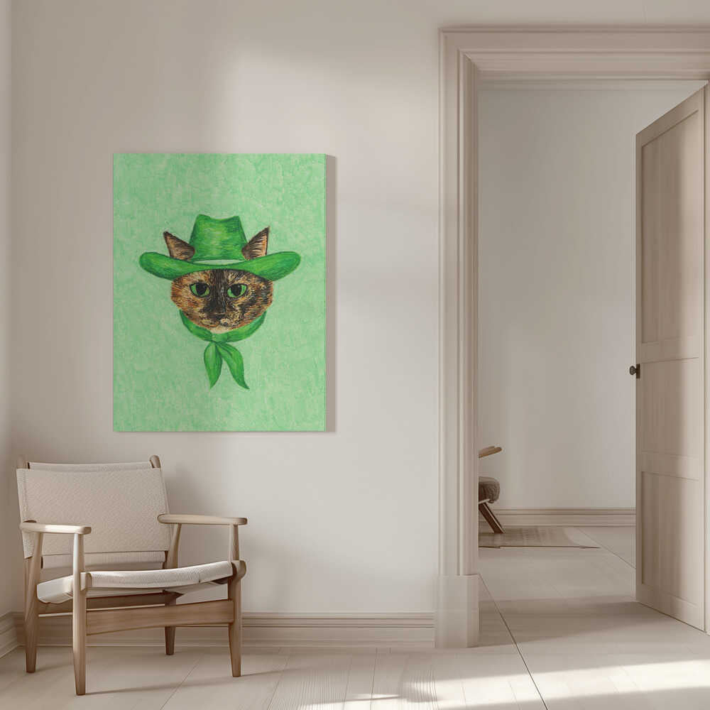 Tilly la chatte cowgirl écaille de tortue | Toile