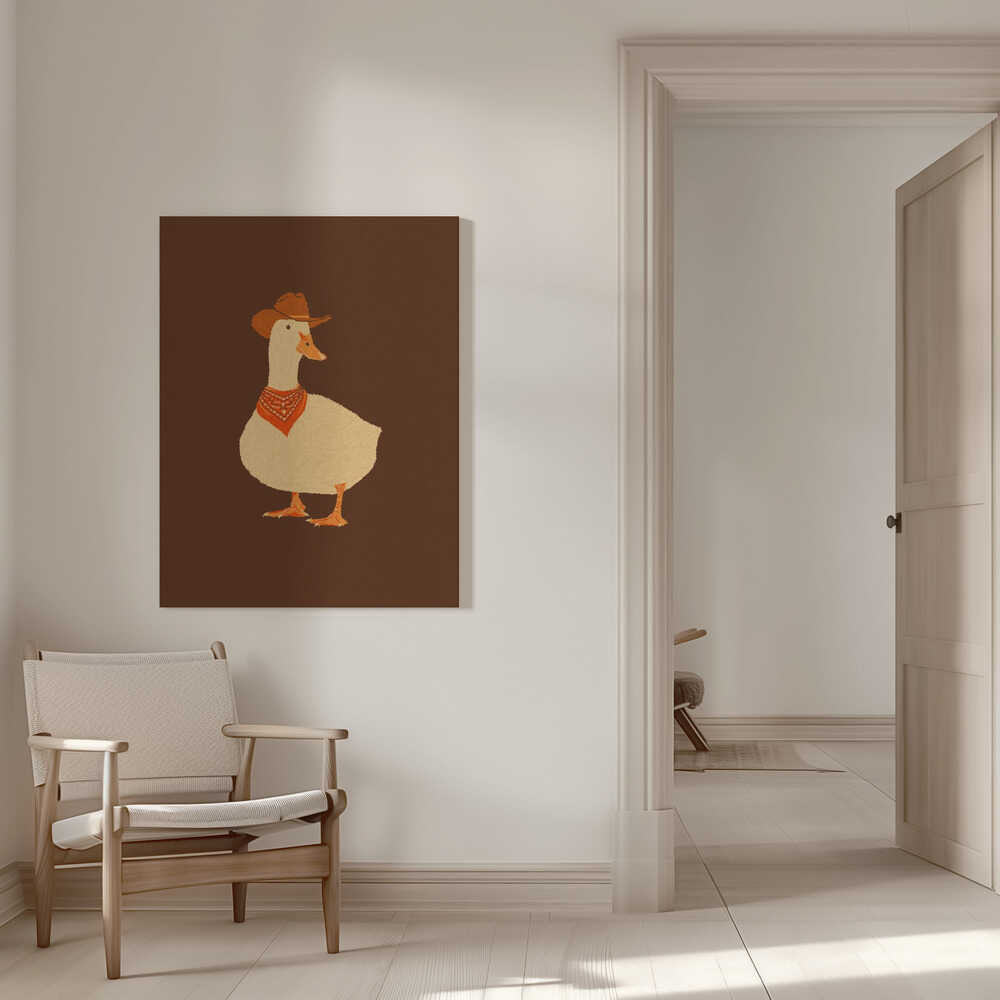 Bo the Cowboy Duck | Canvas