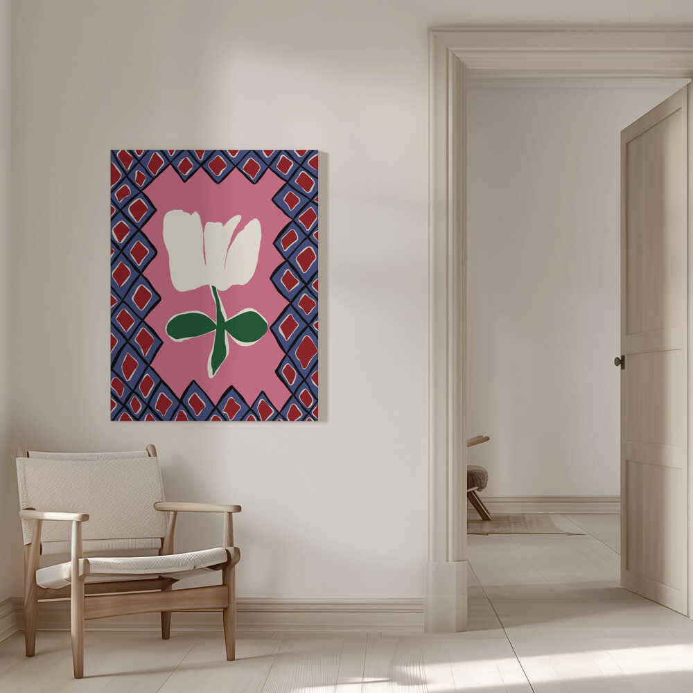 L'heure du jeu à carreaux pétales I | Toile