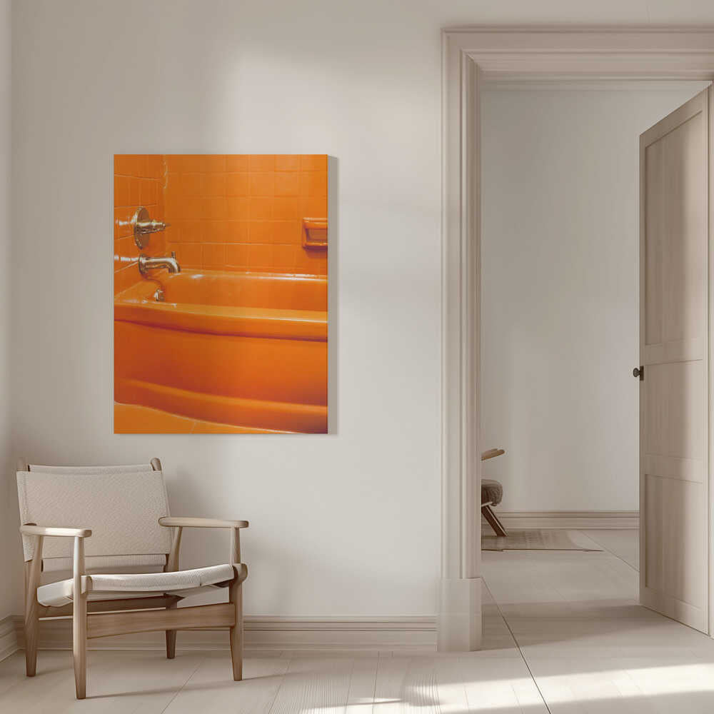 Baignoire orange | Toile