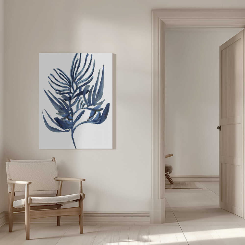 Poster „Blaue Wasserpflanze 1“ | Leinwand