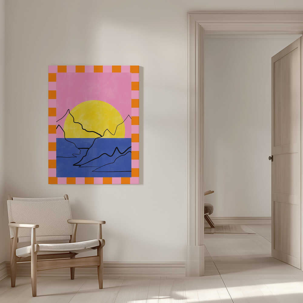 Retro Horizon Glow | Leinwand