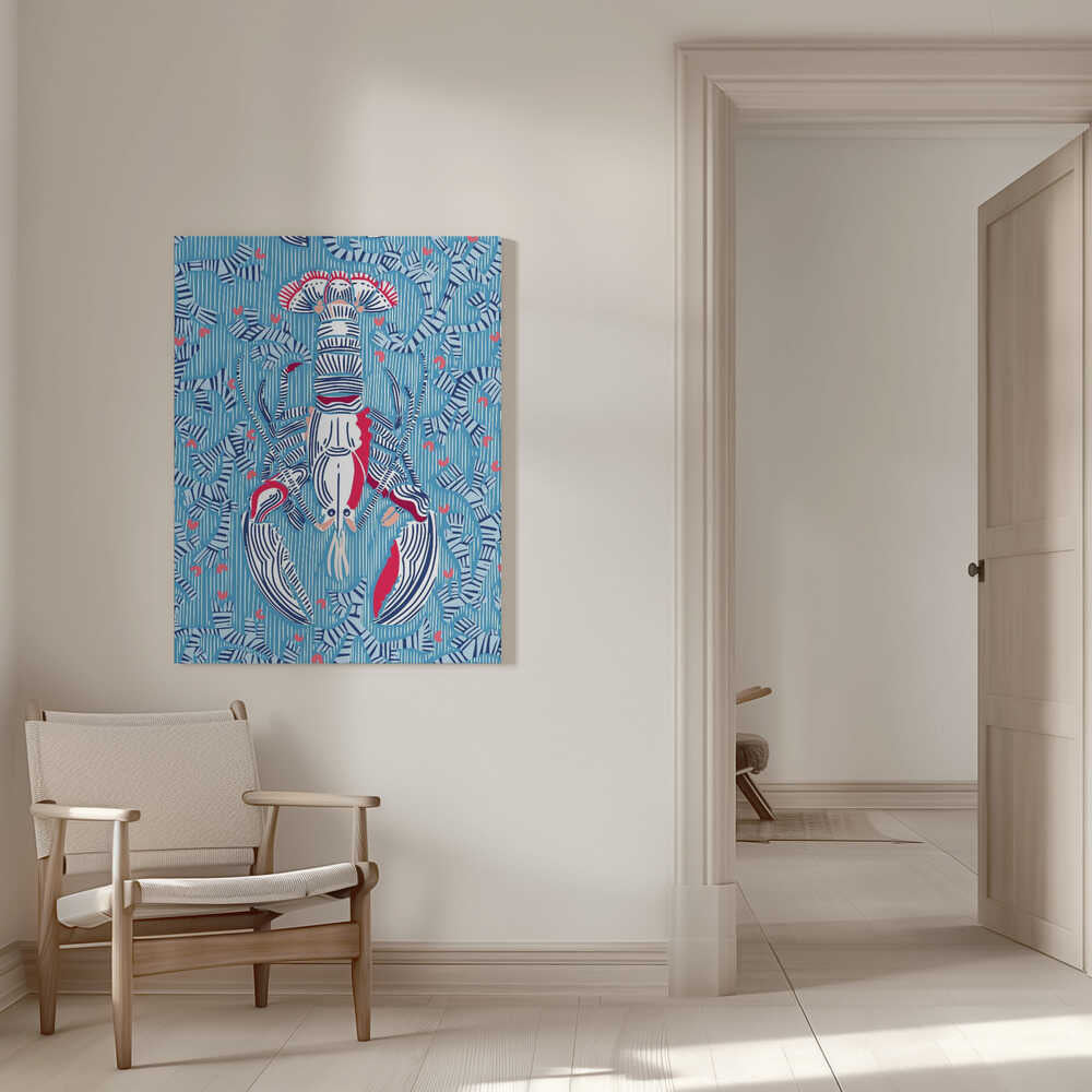 Crustacean Core bleu d'été | Toile