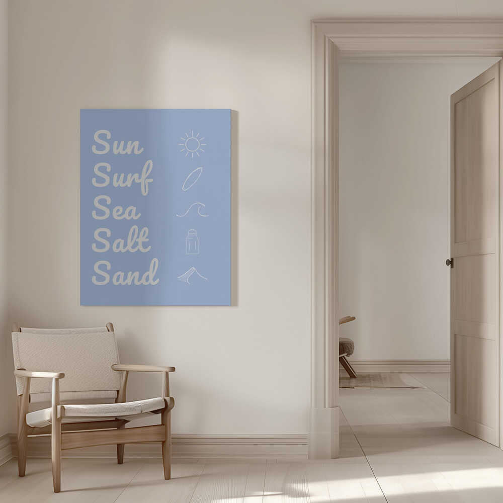 Sun Surf Sea Salt Sand Light Blue | Canvas