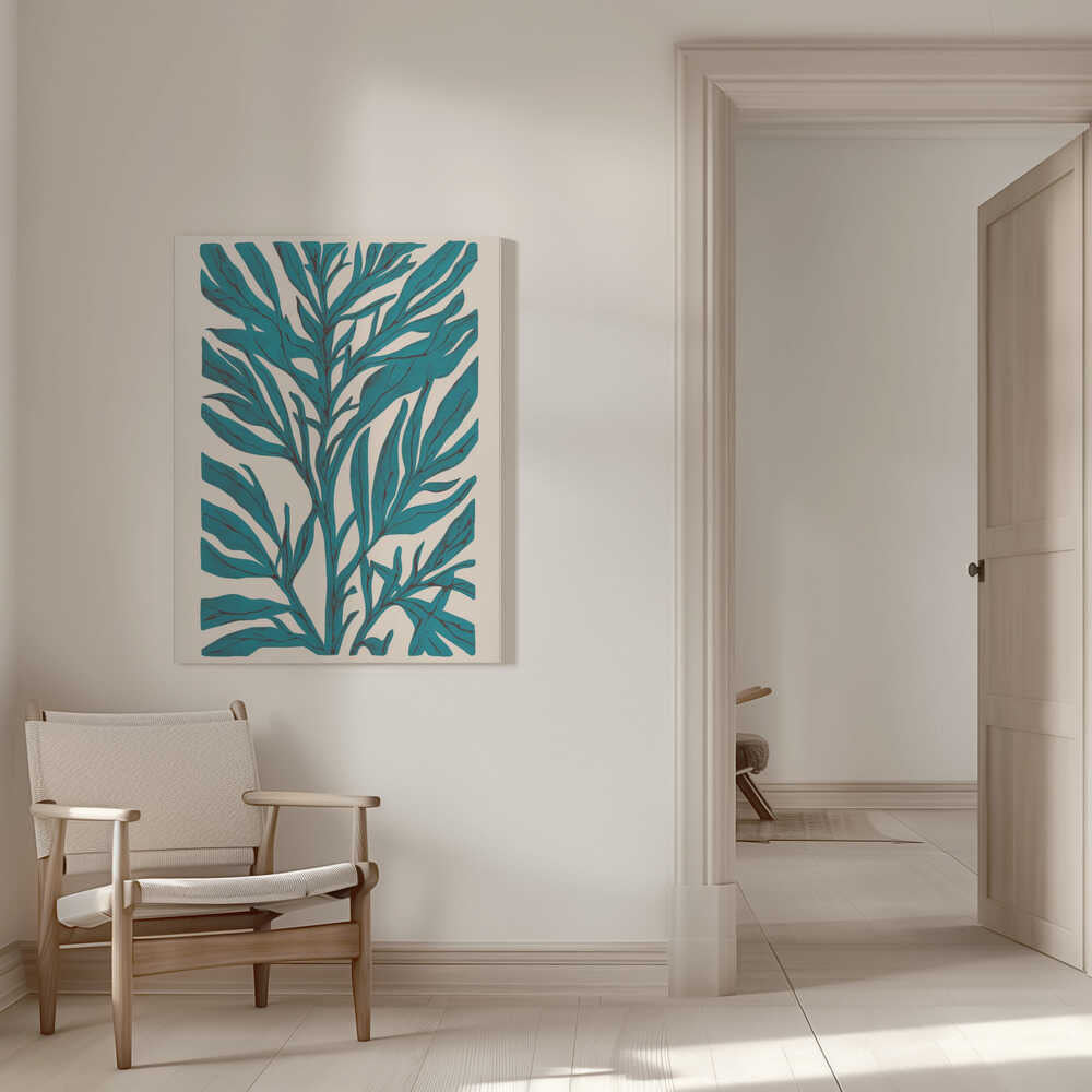 Der Ast mit Blättern | Leinwand