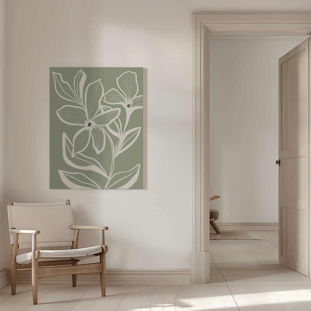 Delicate Flowers with Veins | Canvas