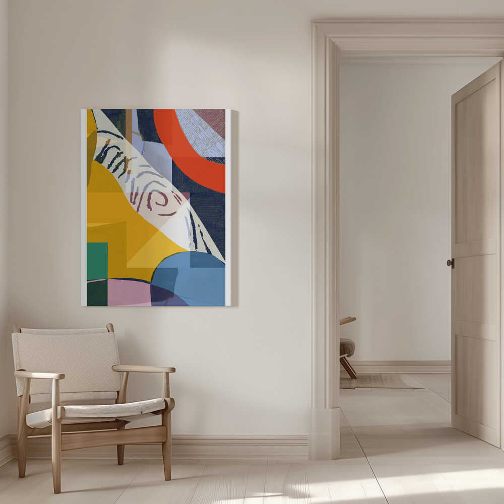 Lebendige Komposition geometrischer Formen | Leinwand