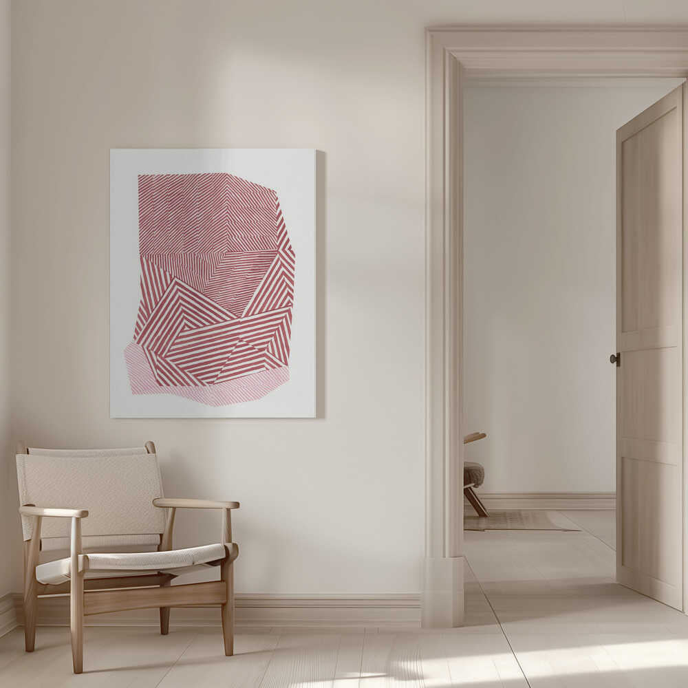 Gestreifte geometrische Form | Leinwand