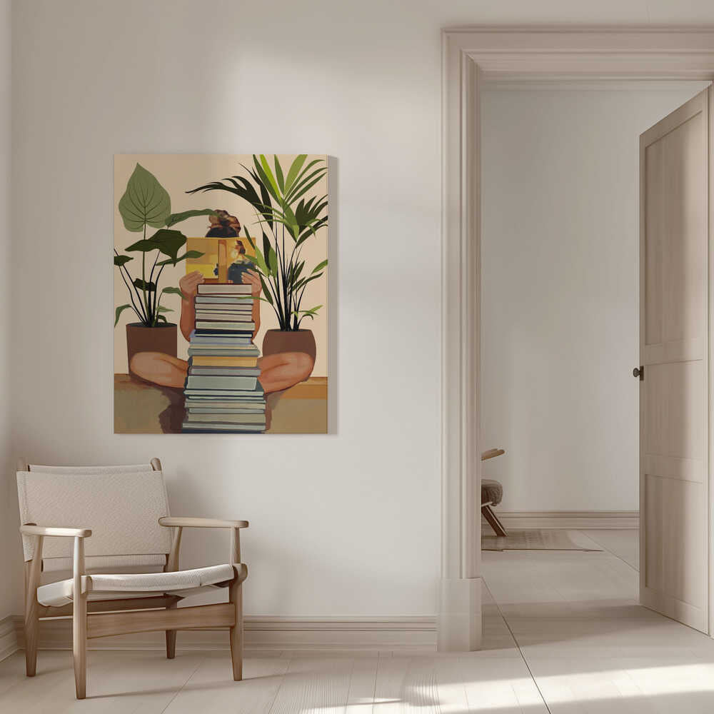 Bücherliebhaber | Leinwand