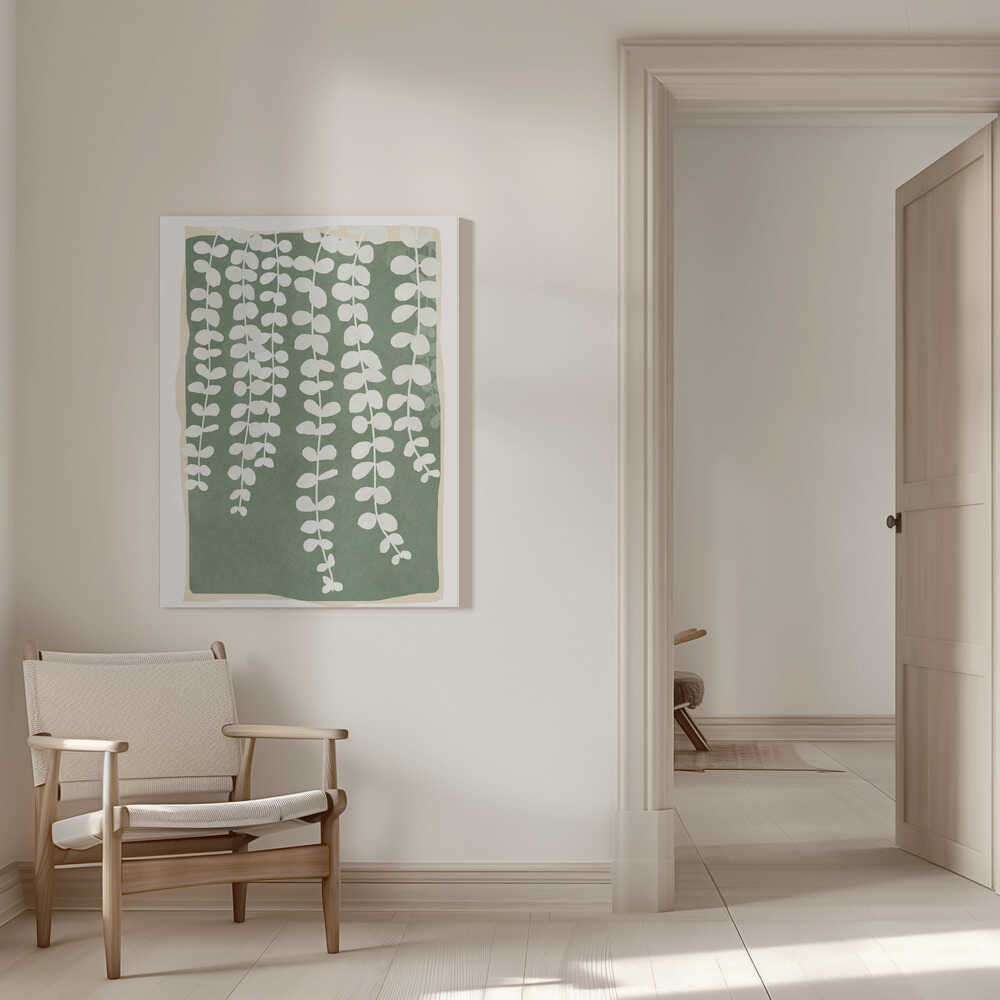 Minimalistische abstrakte Blätter 2 | Leinwand