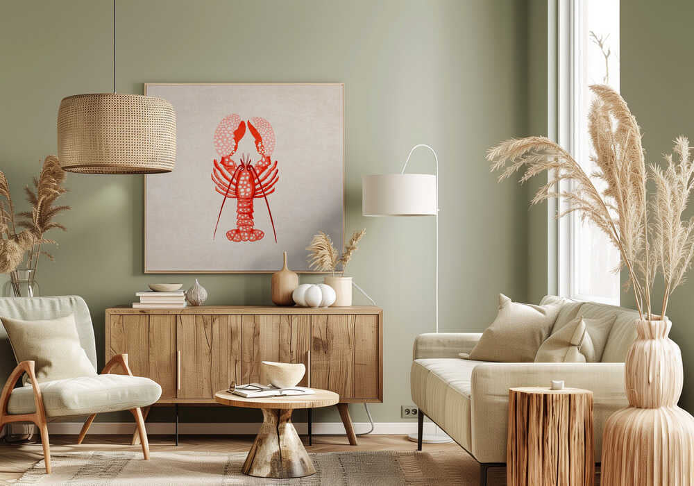 Spotted Lobster Elegance | Canvas
