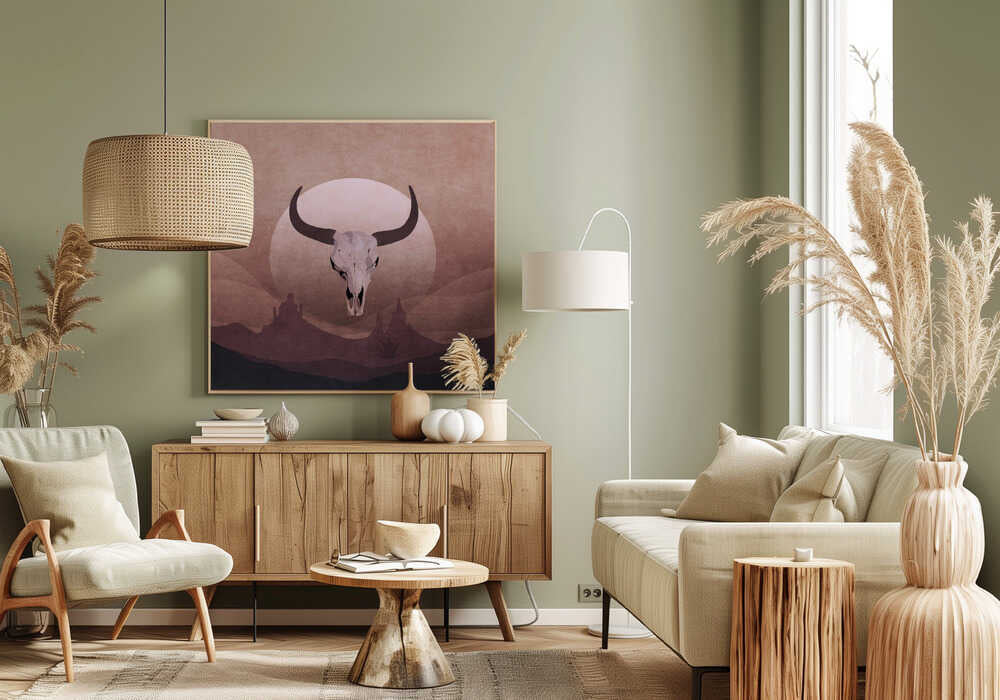 Mondaufgang in der Wüste | Leinwand