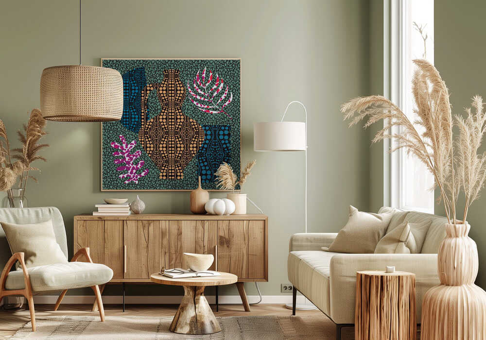 Composition bohème en mosaïque | Toile