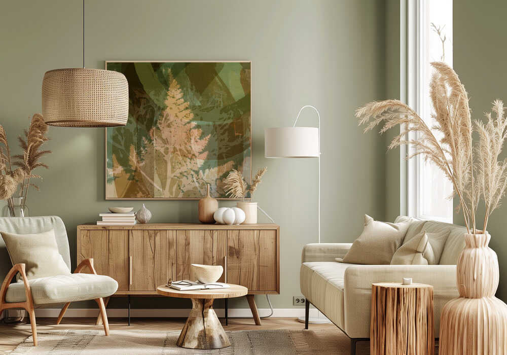 Fern Rhythm in Earthy Tones | Canvas