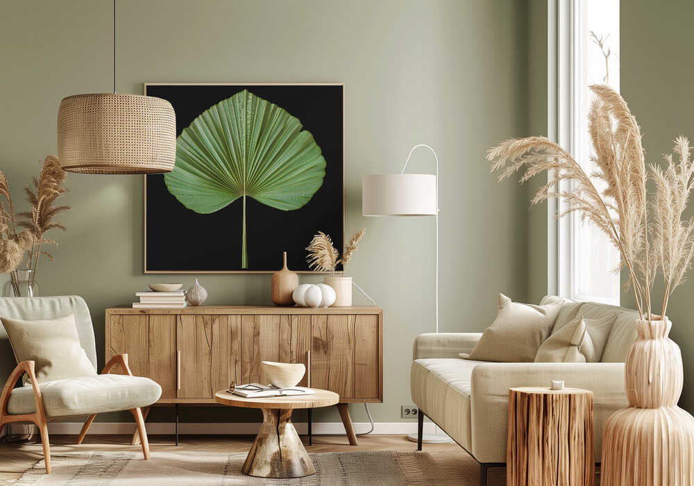 Feuille exotique rétro et nostalgique d'été | Toile