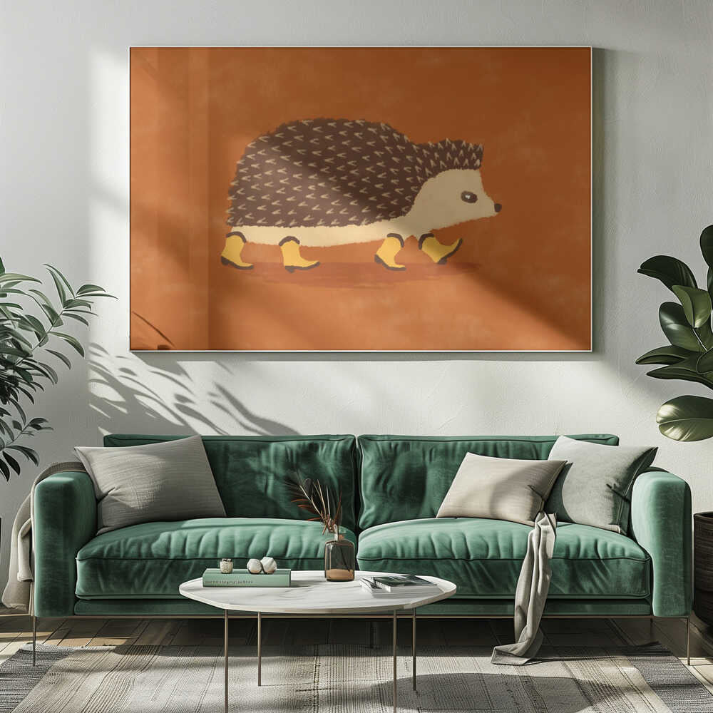 Sonny the Hedgehog Running In Cowboy Boots | Canvas
