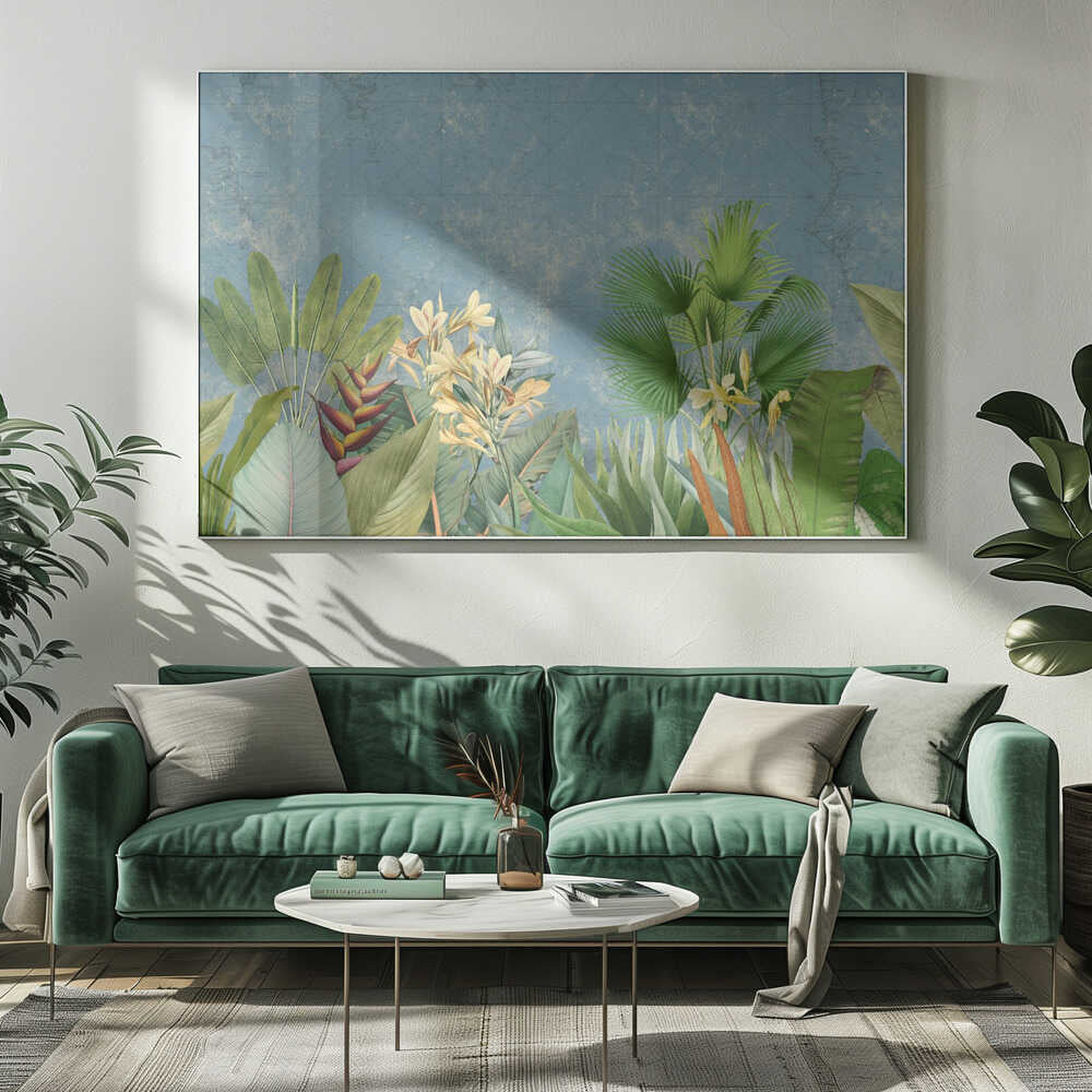 Tropical Vintage Landscape | Canvas