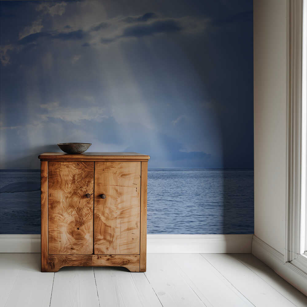 Whale and sun rays | Wallpaper