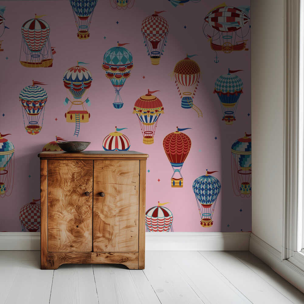 Up,Up and Away_Pink | Wallpaper