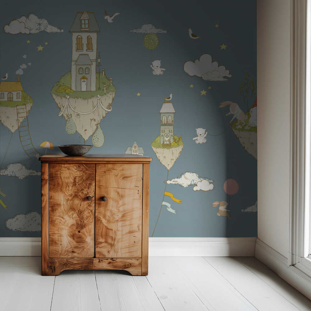 Îles flottantes_Bleu nuit | Fond d'écran