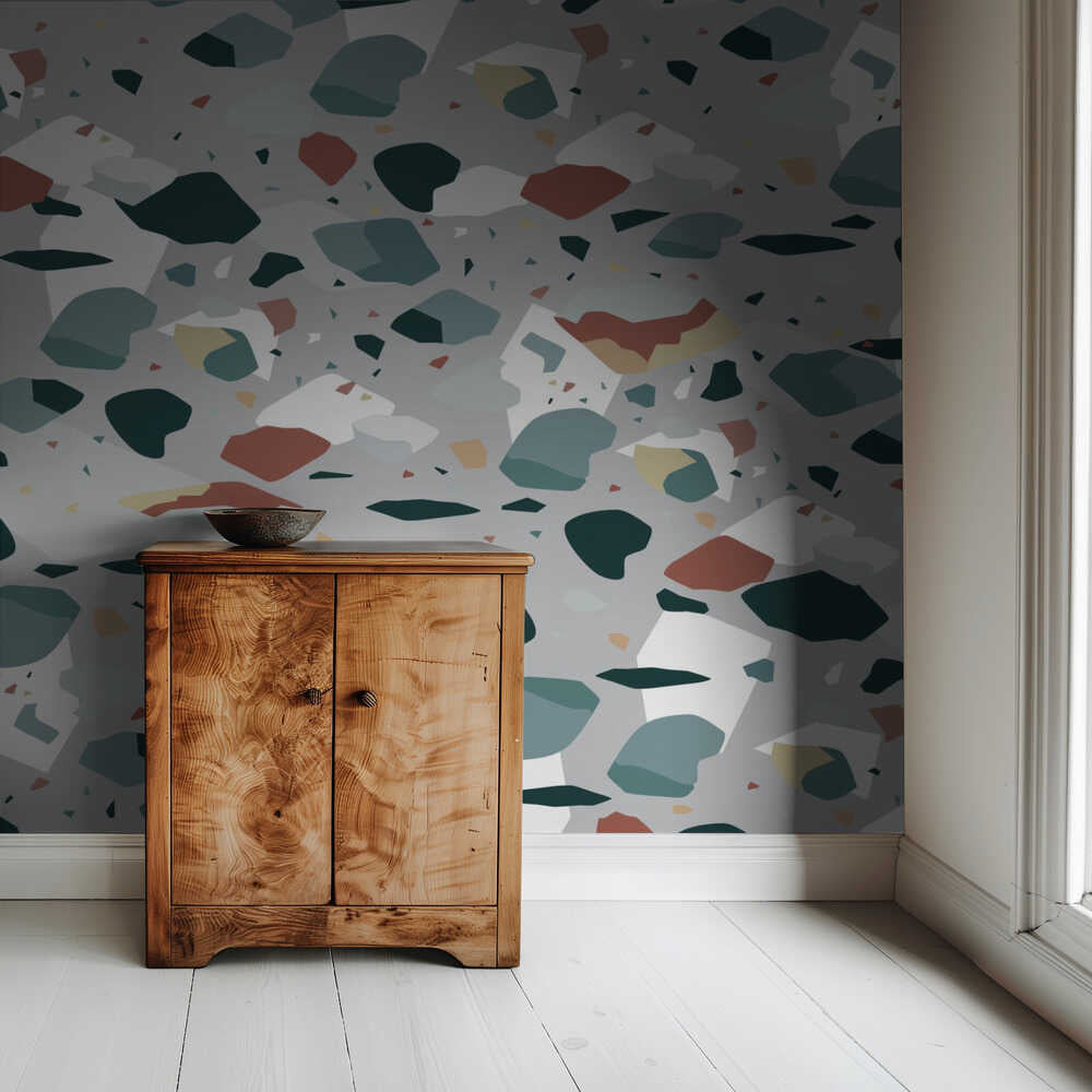 Terrazzo_Gris | Papier peint