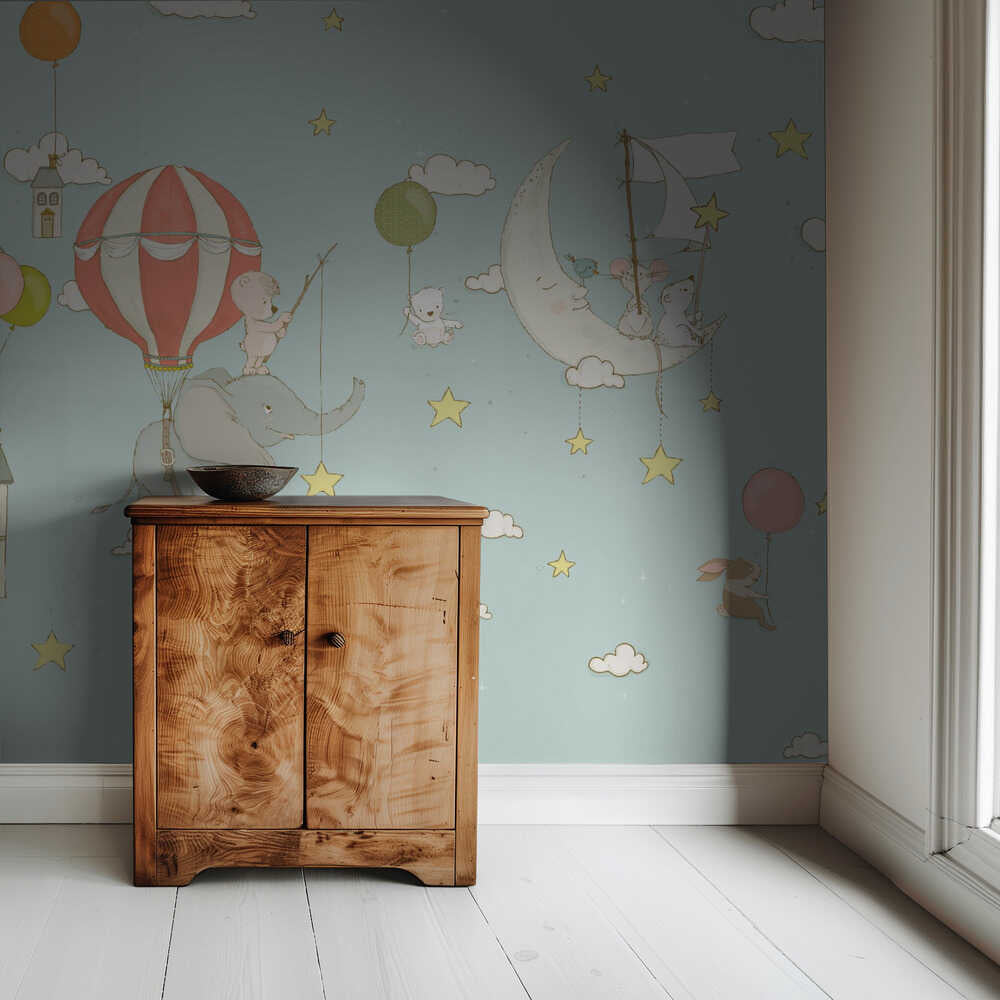 Rêve d'éléphant_Bleu du jour | Fond d'écran