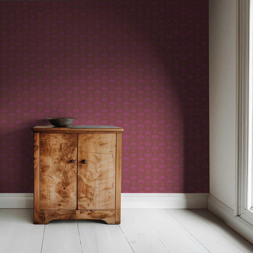 Seed Capsule Dark Pink | Wallpaper