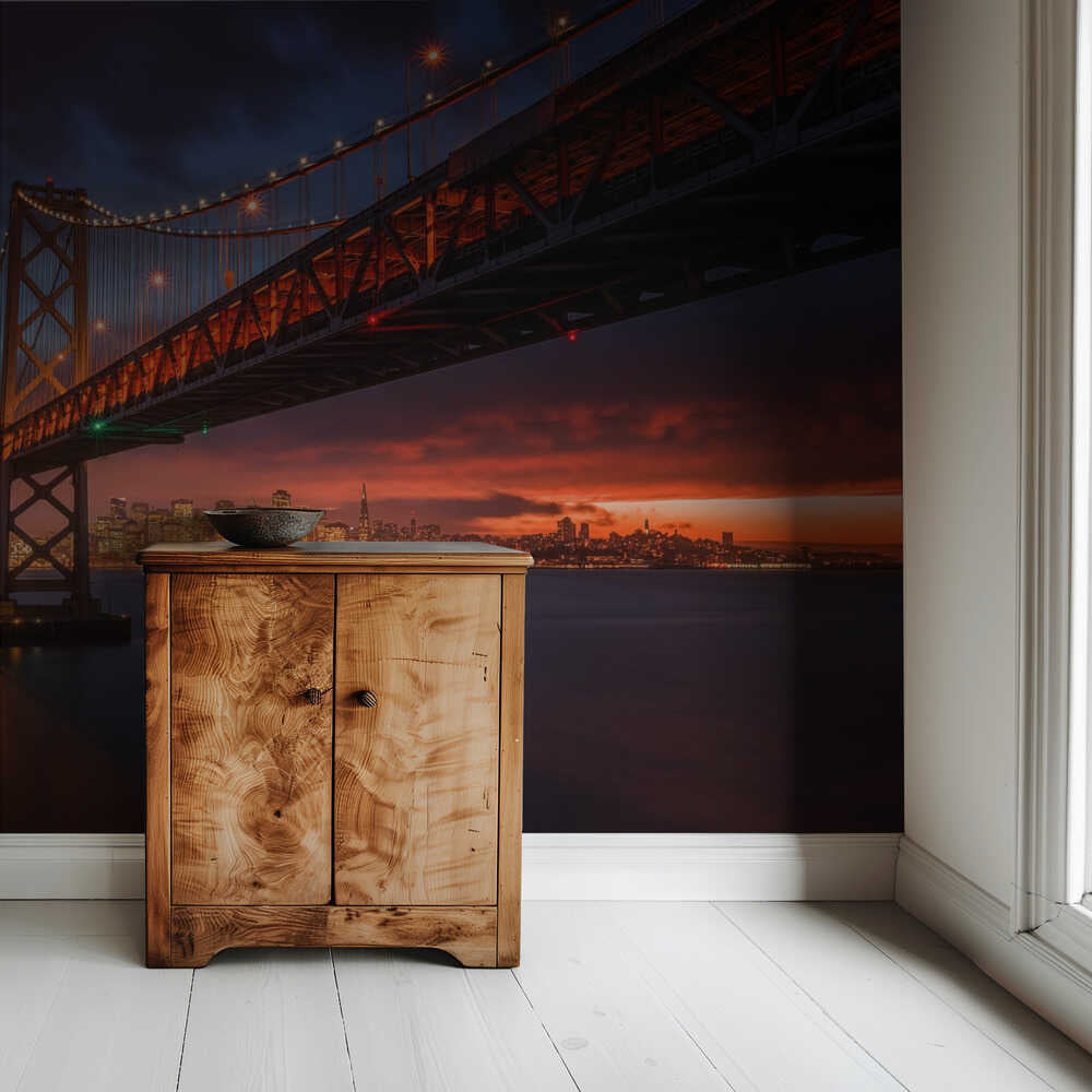 Bay Bridge bei Nacht | Hintergrundbild