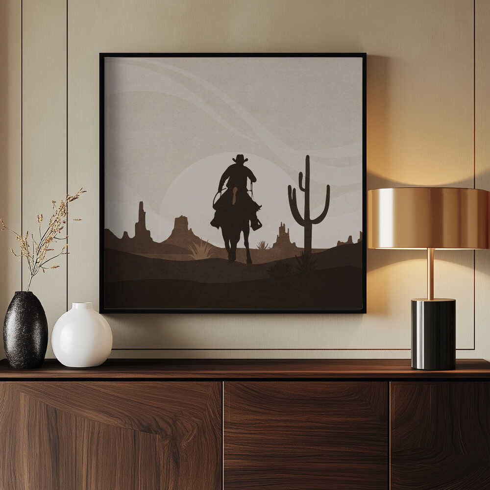 La chevauchée lointaine du cowboy | Affiche