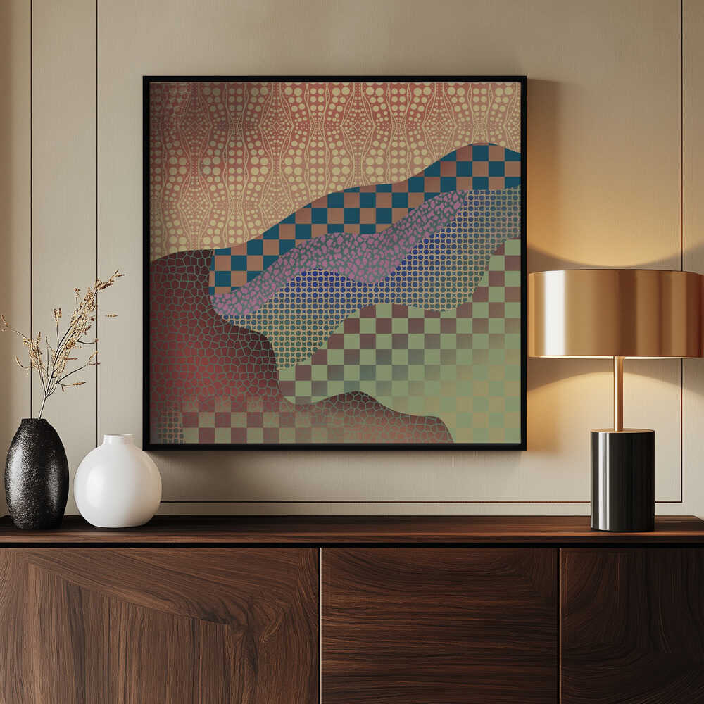 Collage mit Aborigine-Mustern | Poster