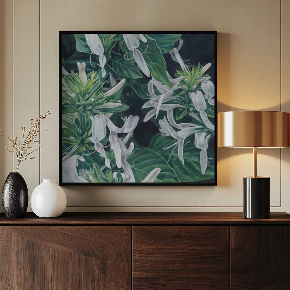 Weiße Blumen von Viccy Wanliss | Poster