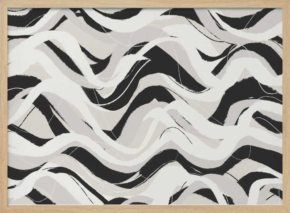 Monochrome Waves | Poster