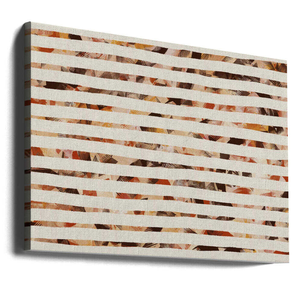 Streifen erdiger Wärme | Leinwand