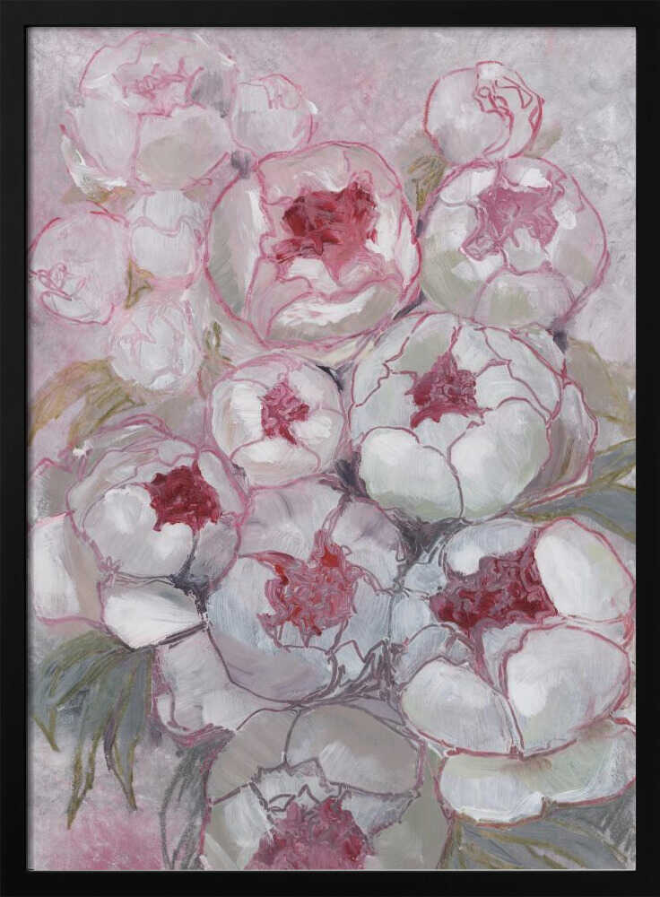 Bouquet de pivoines roses Nuria | Affiche