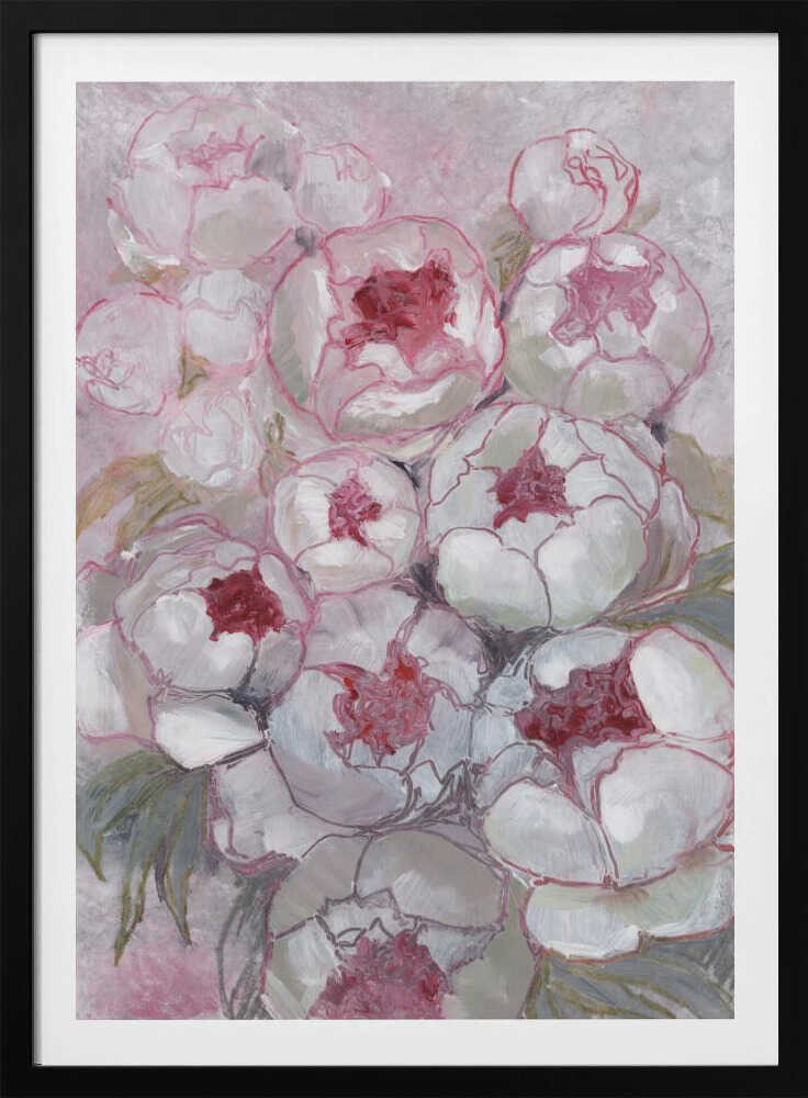 Bouquet de pivoines roses Nuria | Affiche