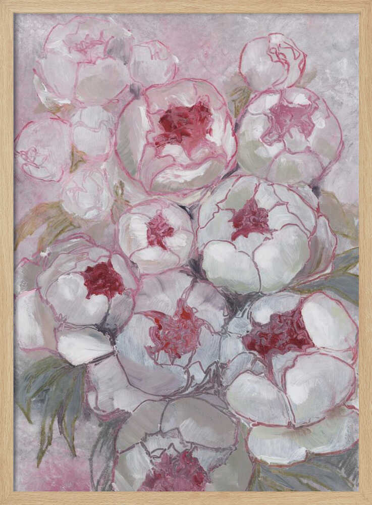 Bouquet de pivoines roses Nuria | Affiche