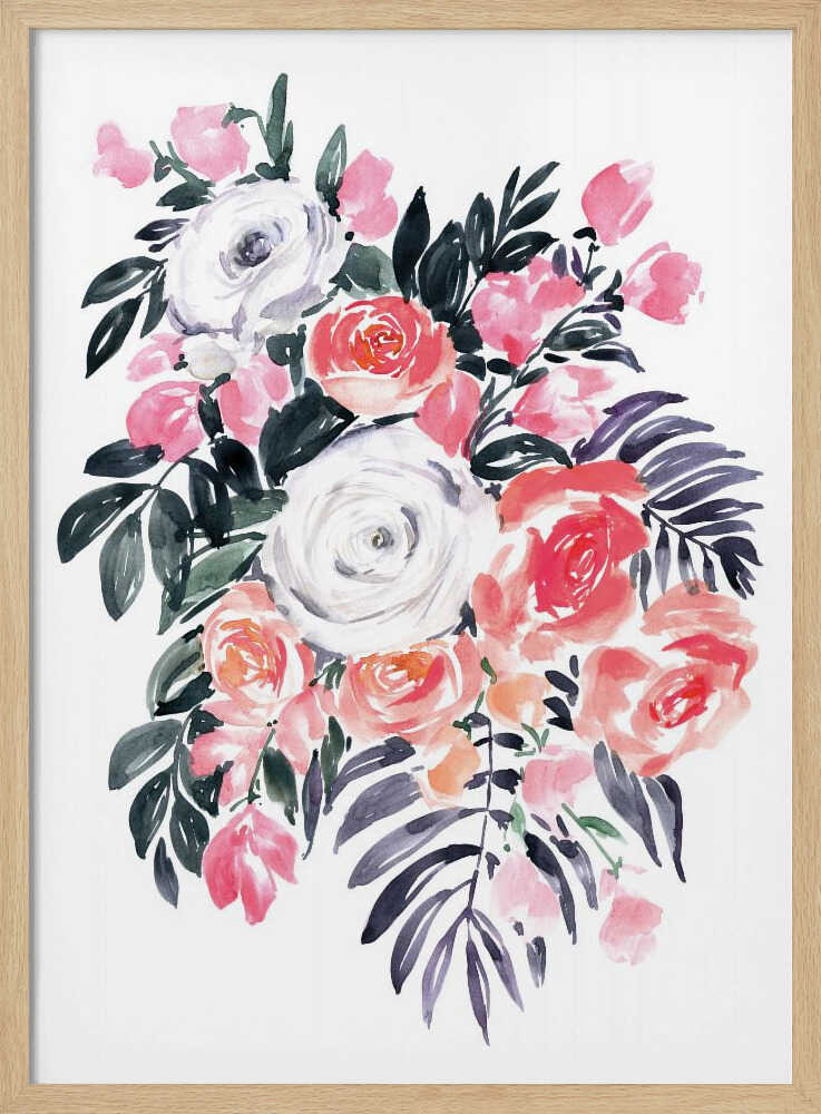 Harriet bouquet in raspberry pink | Poster