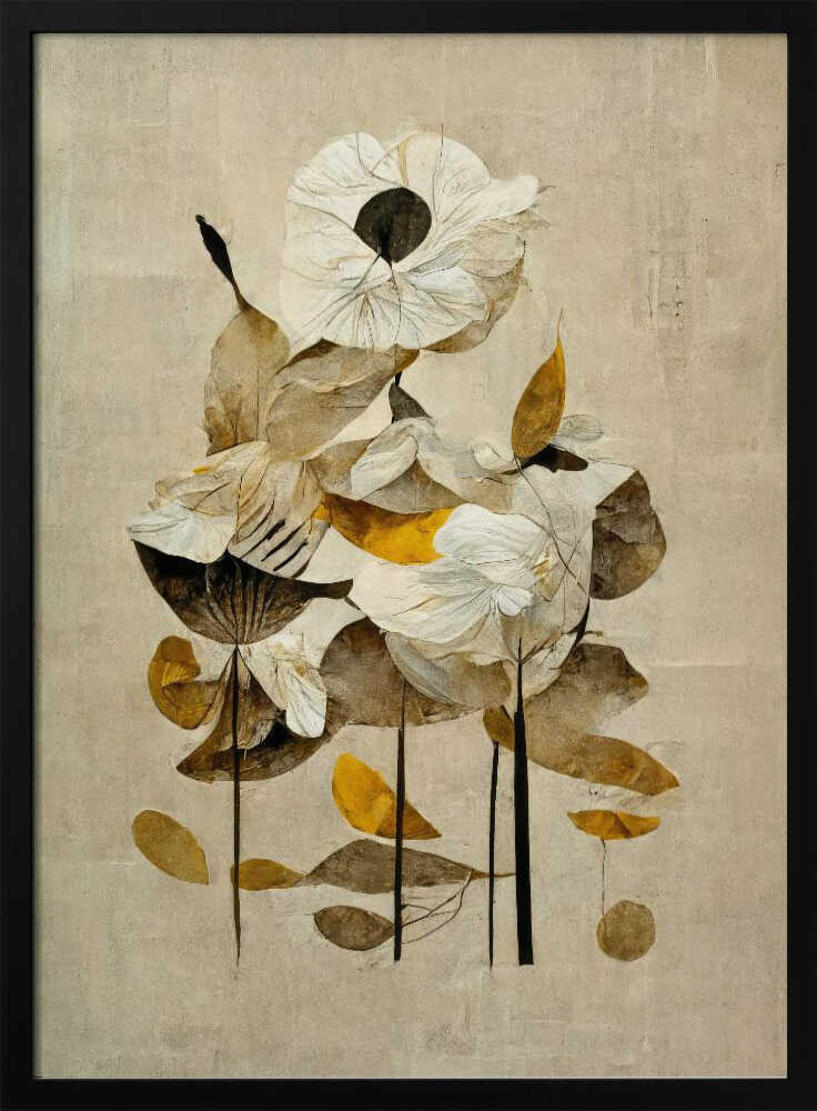 Pétales et feuilles | Affiche