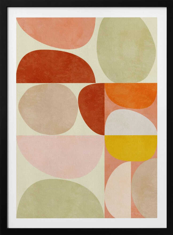 Géométrie pastel | Affiche