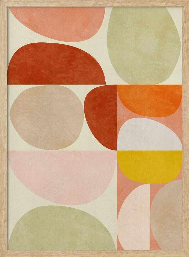 Géométrie pastel | Affiche