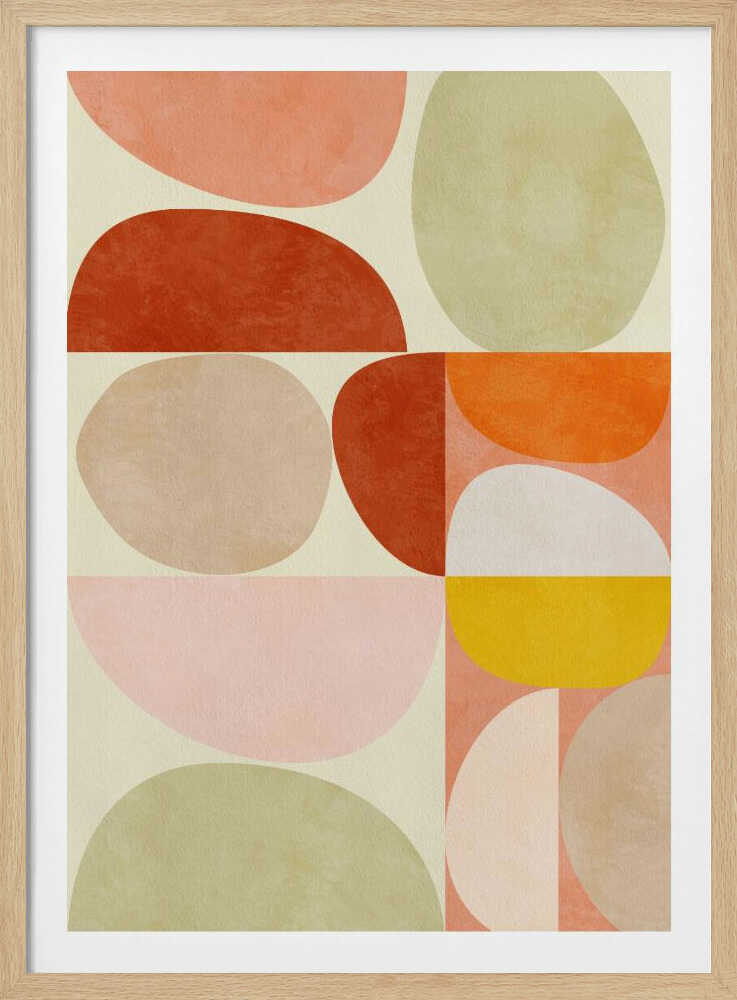 Géométrie pastel | Affiche