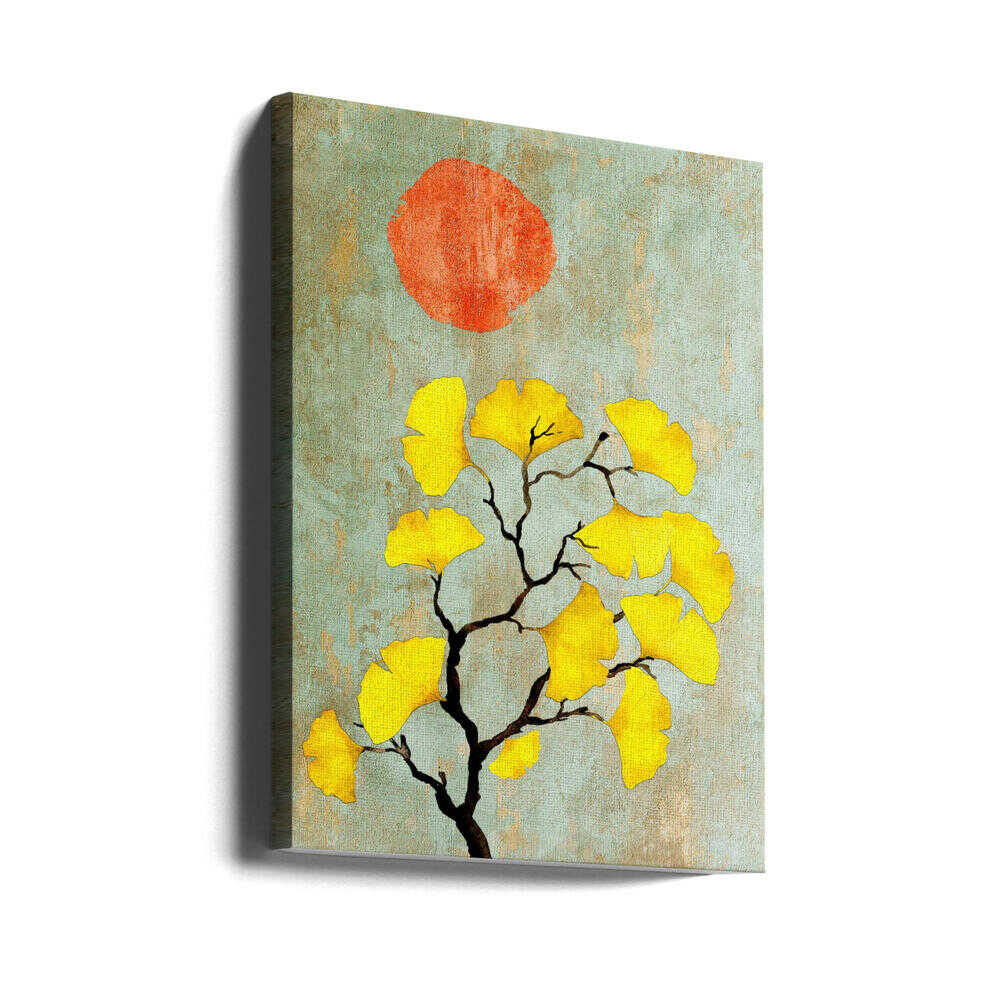 Ginkgo biloba und Sonne | Leinwand
