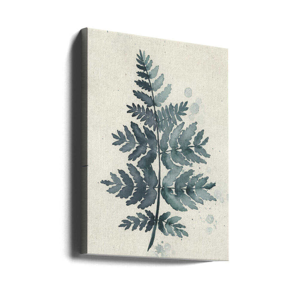Türkisfarbener Aquarellfarn 1 | Leinwand