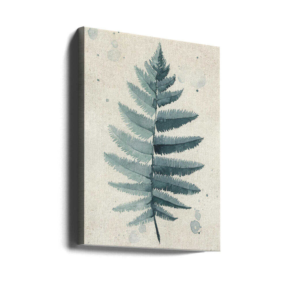 Türkisfarbener Aquarellfarn 6 | Leinwand