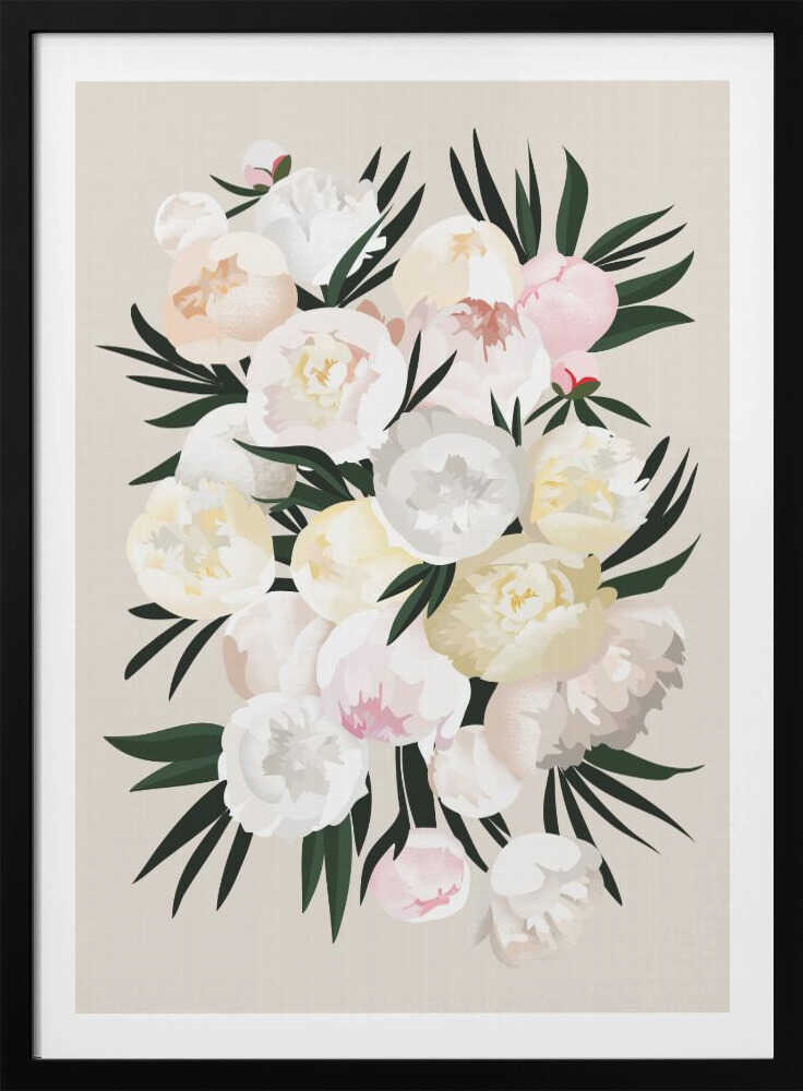 Dara-Blumenstrauß in Beige | Poster