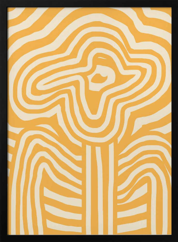 Gelb gestreifte Blume | Poster