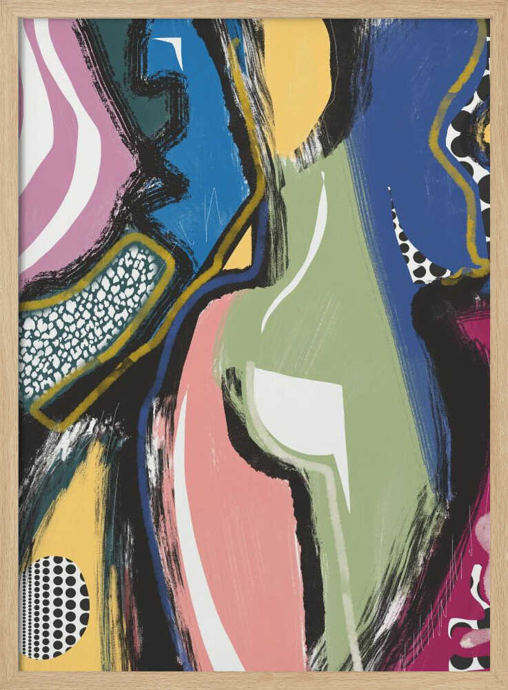 Fesses abstraites colorées | Affiche