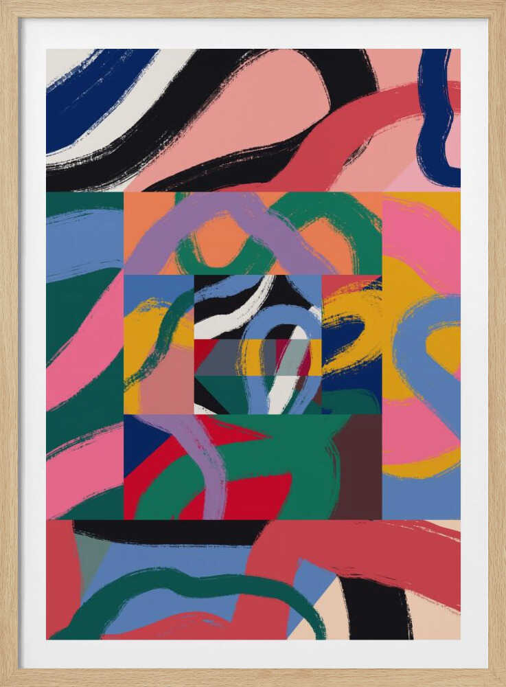 Ruban coloré abstrait | Affiche