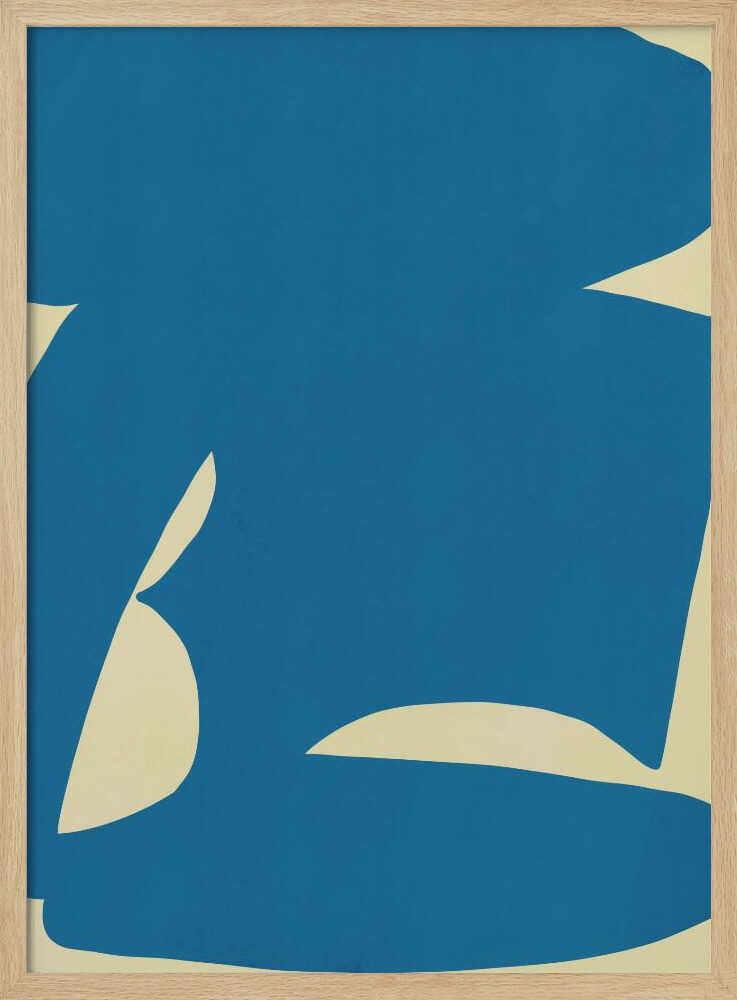 Abstrakte blaue Form | Poster