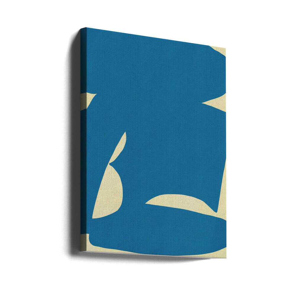 Abstrakte blaue Form | Leinwand